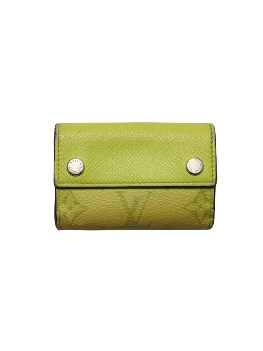 Louis Vuitton Taigarama Discovery Compact Leather Trifold Wallet
